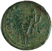 Dupondius - Nerva FORTVNA AVGVST S C; Fortuna, Rome, 96 reverse image