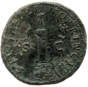 Dupondius - Trajan S P Q R OPTIMO PRINCIPI S C, Rome, 112-114 reverse image