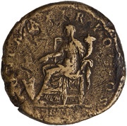 Dupondius - Hadrian PONT MAX TR POT COS FORT RED SC; Fortuna reverse image