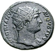 Dupondius - Hadrian COS III (III occasionally in exergue) S C; Pegasus obverse image