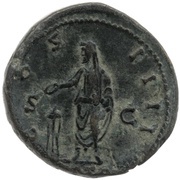 Dupondius - Antoninus Pius COS IIII VOTA S C, Rome, 148-149 reverse image
