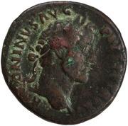 Dupondius - Antoninus Pius SALVS AVG COS IIII S C; Salus obverse image