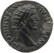 Dupondius - Antoninus Pius SALVS AVG COS IIII S C; Salus obverse image