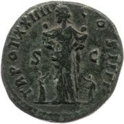 Dupondius - Antoninus Pius TR POT XXIIII COS IIII S C; Pietas, Rome, 160-161 reverse image