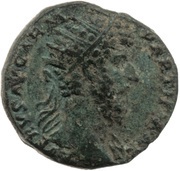 Dupondius - Lucius Verus TR P VI IMP III COS II S C; Victory obverse image