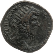 Dupondius - Lucius Verus TR P VIII IMP IIII COS III S C; Mars obverse image