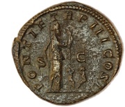 Dupondius - Geta PONTIF TR P III COS II S C, Rome, 211 reverse image
