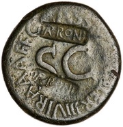 Sestertius C CASSIVS C F CELER IIIVIR A A A F F S C, Rome, 16 BC reverse image
