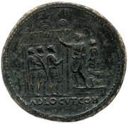 Sestertius - Nero ADLOCVT COH, Rome, 62-68 reverse image