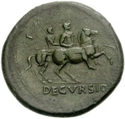 Sestertius - Nero DECVRSIO, Rome, 62-68 reverse image