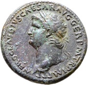 Sestertius - Nero ANNONA AVGVSTI CERES S C; Ceres and Annona obverse image