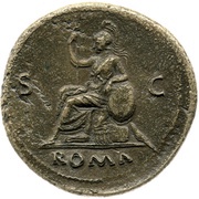 Sestertius - Nero ROMA S C; Roma, Rome, 62-68 reverse image