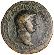 Sestertius - Nero S C; Mars, Pax, and Victory obverse image