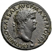 Sestertius - Nero ROMA S C; Roma and Victory obverse image