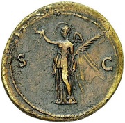 Sestertius - Galba S C; Victory, Rome, 68-69 reverse image