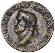 Sestertius - Galba CONCORD AVG S C; Concordia obverse image