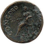 Sestertius - Galba CONCORD AVG S C; Concordia, Rome, 68-69 reverse image