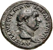 Sestertius - Vitellius PAX AVGVSTI S C; Pax obverse image