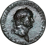 Sestertius - Vespasian S P Q R ADSERTORI LIBERTATIS PVBLIC obverse image