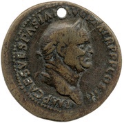 Sestertius - Vespasian VICTORIA AVGVSTI S C; Victory obverse image
