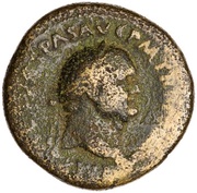 Sestertius - Vespasian S C; Mars obverse image
