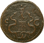 Sestertius - Vespasian S C; Victory, Rome, 71 reverse image