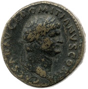 Sestertius - Domitian S C; Spes obverse image