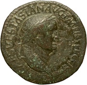 Sestertius - Vespasian S P Q R OB CIVES SERVATOS obverse image