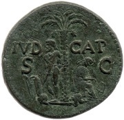 Sestertius - Titus IVD CAP S C; Judaea, Rome, 80-81 reverse image