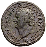 Sestertius - Titus VICTORIA AVG S C; Victory obverse image