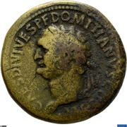 Sestertius - Domitian S C; Minerva obverse image