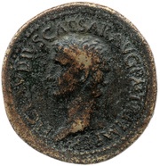 Sestertius - Claudius IMP T VESP AVG REST S C; Spes obverse image