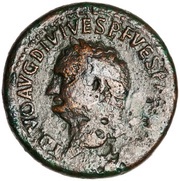 Sestertius - Titus FELICIT PVBLICA S C; Felicitas obverse image