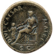Sestertius - Domitia DIVI CAESAR MATRI S C, Rome, 81-82 reverse image