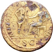 Sestertius - Domitian ANNONA AVGVSTI S C; Annona and Ceres, Rome, 85 reverse image