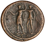 Sestertius - Domitian S C; Victory, Rome, 86 reverse image