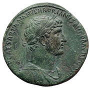 Sestertius - Hadrian CONCORDIA EXERCITVVM S C; Concordia obverse image