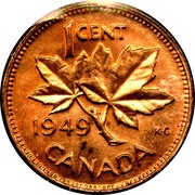 1 Cent - George VI without ET IND:IMP: reverse image