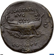 Sestertius - Hadrian FELICITATI AVG COS III P P S C, Rome, 129-130 reverse image