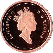 1 Cent - Elizabeth II 3rd portrait, 12 sided obverse image