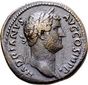 Sestertius - Hadrian FORTVNA AVGS C; Fortuna obverse image