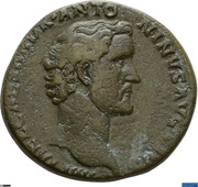 Sestertius - Antoninus Pius P M TR POT COS II S C; Annona obverse image
