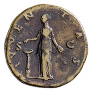 Sestertius - Marcus Aurelius IVVENTAS S C; Juventas, Rome, 140-144 reverse image