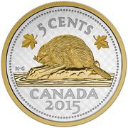 5 Cents - Elizabeth II The Beaver reverse image
