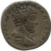 Sestertius - Marcus Aurelius TR POT XV COS III S C; Mars obverse image