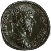 Sestertius - Lucius Verus PROV DEOR TR P COS II S C obverse image
