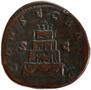 Sestertius - Lucius Verus Divus CONSECRATIO S C, Rome, 169 reverse image
