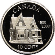 10 Cents - Elizabeth II Desjardins Group, Canada, 2000 reverse image