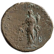 Sestertius - Marcus Aurelius TR P XXX IMP VIII COS III S C; Aequitas, Rome, 175-176 reverse image