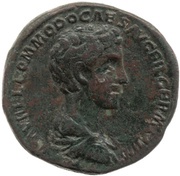 Sestertius - Commodus SPES PVBLICA S C; Spes obverse image